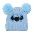 thumbnail image 4 of Gorro de punto Stitch para niños y niñas, bonito, informal, cálido, para invierno, con dibujos de Disney, para clima frío, talla M (56-58 cm), color azul pavo real y rosa., 4 of 4