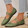 thumbnail image 6 of AUDeals Women's Mary Jane Shoes Thick Heel Pointed Toe One Strap Soft Leather Casual Dress Shoes, 6 of 8