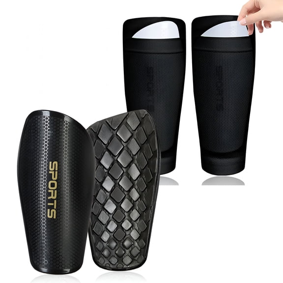 BESTSKY Soccer Shin Guards for Kids Adults. Sleeves with Optimized Insert Pocket - Protective Soccer for Boys Girls Men