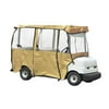 Armor Shield Deluxe 4 Sided Golf Cart Enclosure 4 Passenger, Fits Carts up to 95" Length (Tan Color)