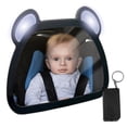 thumbnail image 1 of Graflsoa Rétroviseur de Voiture pour Bébé à DEL Réglable avec Télécommande, Recharge USB et Conception en Acrylique Durable pour une Surveillance Sécuritaire à l'Intérieur de la Voiture, 1 of 6