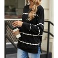 thumbnail image 4 of Women's Tie-dye Stripes Black Sweatshirt, 4 of 19