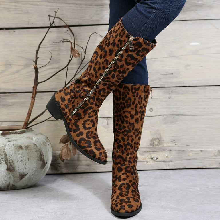 Cheetah print boots walmart top