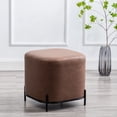 thumbnail image 4 of 7th Haven Inc. WOVENBYRD 17" Modern Square Ottoman with metal base Assembly Required Pink Velvet Solid, 4 of 5
