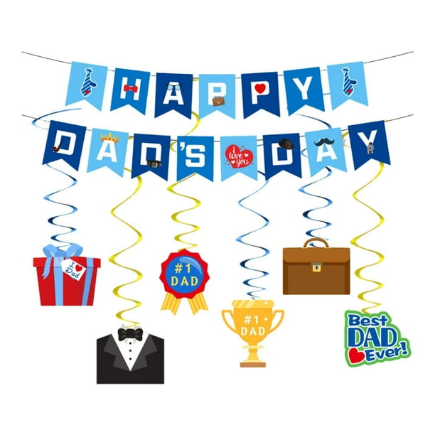 Feliz día del día del padre Banner de la escena del hogar Arreglo de la escena de la fiesta creativa Artesanía de papel de adorno para habitación para