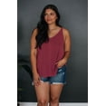 thumbnail image 3 of Baxter Ribbed Tank - Berry, 3 of 6