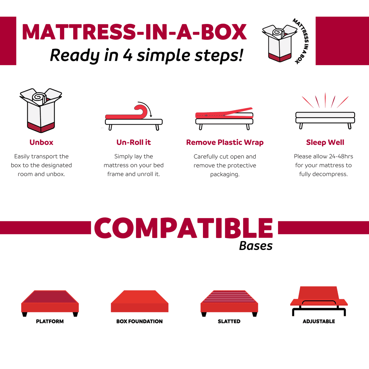 Newboti Furniture 9 in. King Size Pocket Coil Spring Mattress in a Box, Pressure Relief Low Motion Tranfer Technology, White BN.7423