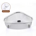 thumbnail image 1 of Panier de vidange d'évier en acier inoxydable à mailles fines, panier triangulaire d'angle pour évier de cuisine pour déchets de cuisine, 1 of 4