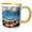 Yellow/White, variant on 3drose, Inner Harbor, Camden Maine, 11oz Two-tone Green Mug