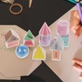 thumbnail image 2 of KAKOWELY geometry for kids 8pcs Geometric Solids Set for Kids 3D Plastic Shapes for Volume Measurement Classroom Math Tools Multicolored Math Manipulatives for Teachers Kids, 2 of 5