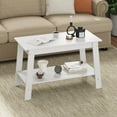 thumbnail image 3 of EDTara Table Basse Rustique en Bois, Table Rectangulaire à 2 Niveaux avec Rangement Ouvert, Assemblage Facile, Table d'Appoint pour Salon, 3 of 8