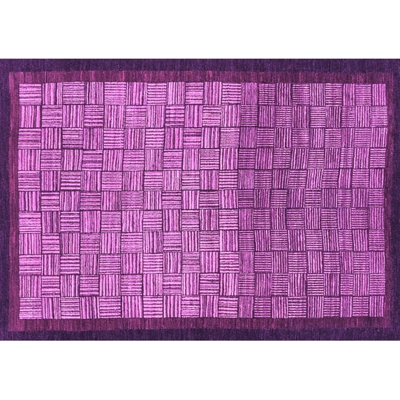 Ahgly Company Indoor Rectangle Abstract Purple Modern Area Rugs, 2' x 5'