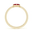 thumbnail image 2 of ANGARA Natural Square Ruby Solitaire Parallel Split Shank Ring in 14K Yellow Gold for Women (Size-4mm) | July Birthstone Jewelry for Her, 2 of 9