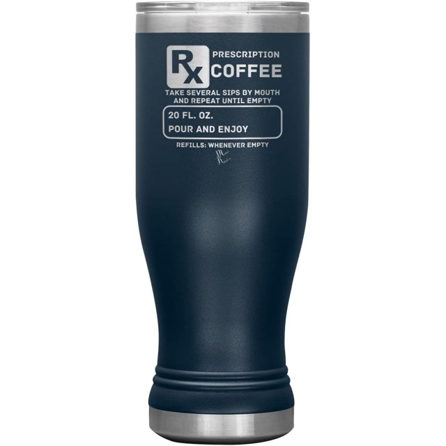 Prescription Coffee Rx Tumblers 20oz BOHO Insulated Tumbler/Navy