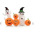 thumbnail image 2 of Costway 6 FT Long Halloween Inflatable Decor 4 Pumpkins & Ghosts w/ Built-in LED Lights, 2 of 10