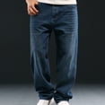 thumbnail image 2 of ZVNAΖH Mens Relaxed Fit Straight Leg Stretch Jeans Casual Denim Pants (Also Available in Big & Tall), 2 of 9