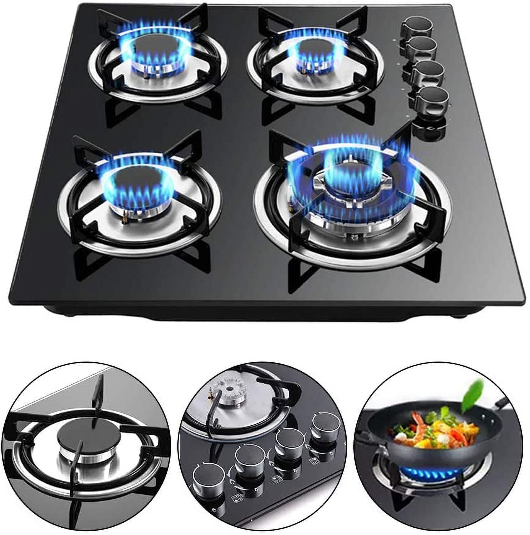 JEREMY CASS GD 34 in. 5-Burners Recessed Gas Cooktop in Stainless Steel  with 5-Power Burners JQDQJE092604 - The Home Depot