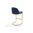 thumbnail image 3 of Chic Home Airlie PU Leather Upholstered Half-Moon Bar Stool, 3 of 4