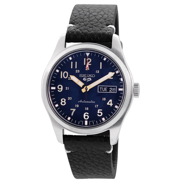 Seiko Reloj Deportivo Automático 5 para Hombre con Esfera Azul SRPG39K1