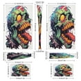 thumbnail image 3 of Psychedelic Zombie Skull Print PS5/PS5 Pro/PS5 Slim Digital Disc Skin Sticker For Console And Controller Skins, 3 of 7