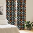 thumbnail image 2 of Ambesonne Plaid Curtains, Modern Geometric Tartan, Pair of 28"x95", Multicolor, 2 of 5