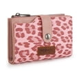 thumbnail image 5 of Wrangler Wallets for Women Slim Bifold Credit Card Holder, Leopard-Pink, 5 of 7
