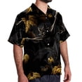 thumbnail image 2 of Bats Men's Hawaiian Short Sleeve Printed Button Down Poplin Casual Summer Beach Shirt, Unisex, 2 of 6