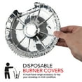 Electric Stove Burner Covers (50 Pack) Disposable Aluminum Foil 6 Inch
