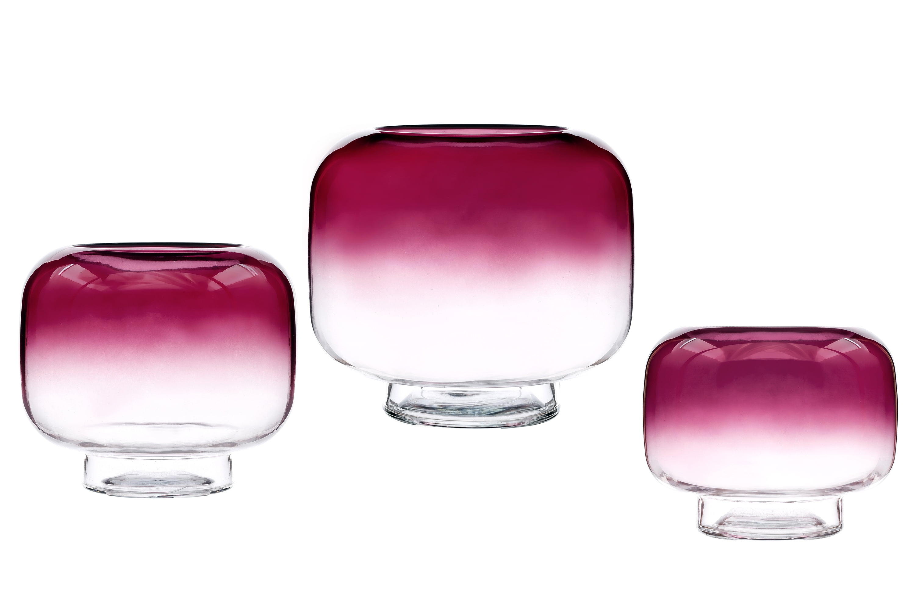 Mainstays 8" Purple Ombre Glass Hurricane Pillar Home Candle Holder Large