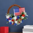 thumbnail image 5 of TOPRenddon Independence Day Wreath Door Hanging Basket, Patriotic Red White Blue Flower Vine Decoration for Front Porch, 4th of July Memorial Day Outdoor Indoor Wall Home Festive Decor, 5 of 9