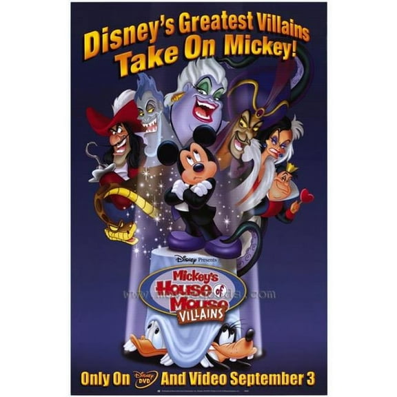 Pop Culture Graphics  Mickeys House of Villains Movie Poster, 11 x 17