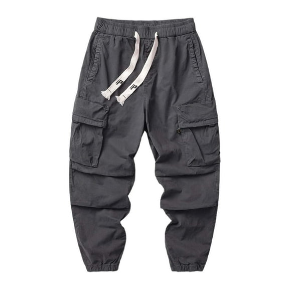 Mens Black Cargo Pants Work Skinny Straight Leg Work Travel Pants Straight Leg Street Hop Trousers Oversized Casual Cargo Pant,Z04-Army Green,L