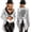 Silver, variant on Women Magician Cosplay Sequin Tailcoat Circus Showman One-Button Tuxedo Jacket Outfits Red S
