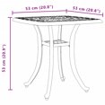 thumbnail image 4 of vidaXL Garden Table White 53x53x53 cm Cast Aluminium, 4 of 5