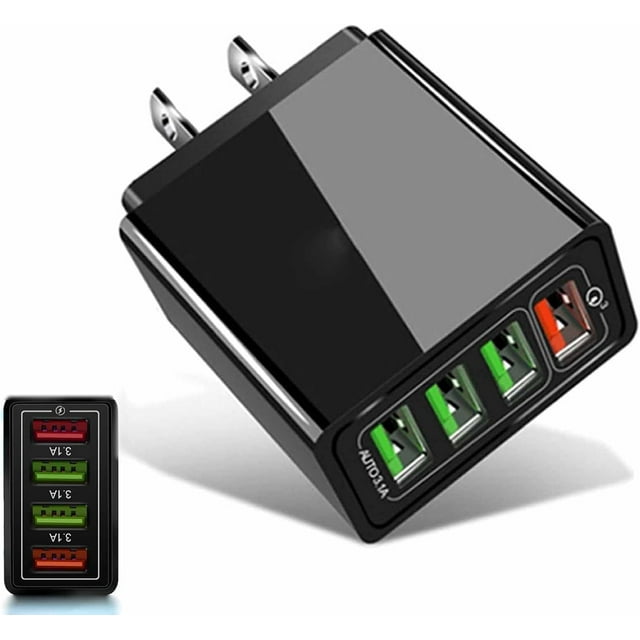 Hyper Charge Pro, Chargeur Hyper Charge Pro – Concentrateur à 4 Ports Quick Charge 3.0 avec Détection Intelligente de l'Alimentation, Chargeur Hyper Charge Pro pour Android et iPhone, Charge Rapide