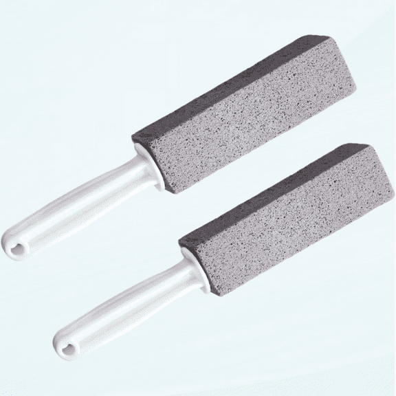 Pumice Cleaning Stone with Handle, 2 Pack Pumice Stone Toilet Bowl Scrubber Remover Rust Cleaner for Kitchen Bath Pool Bathroom Household Cleaning