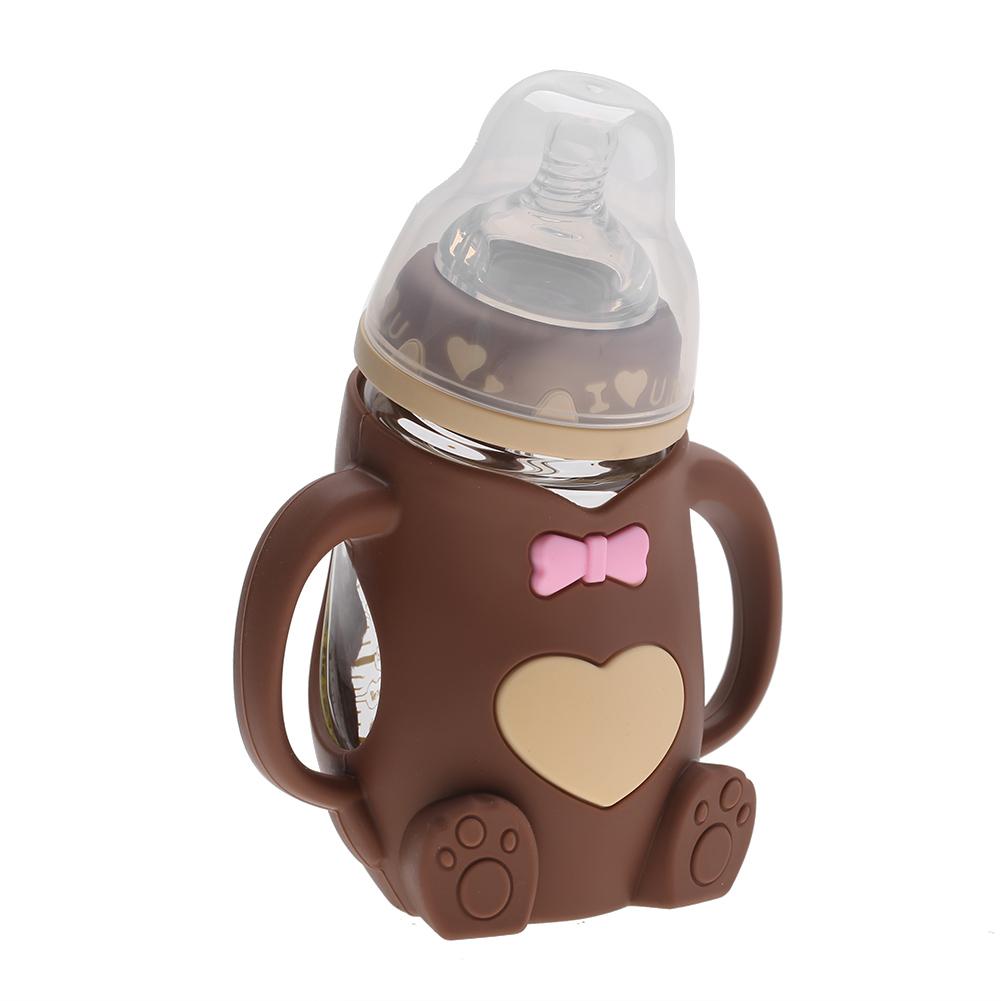 Mgaxyff Silicone Nursing Bottle, Heatresistant Nursing Bottle,Portable