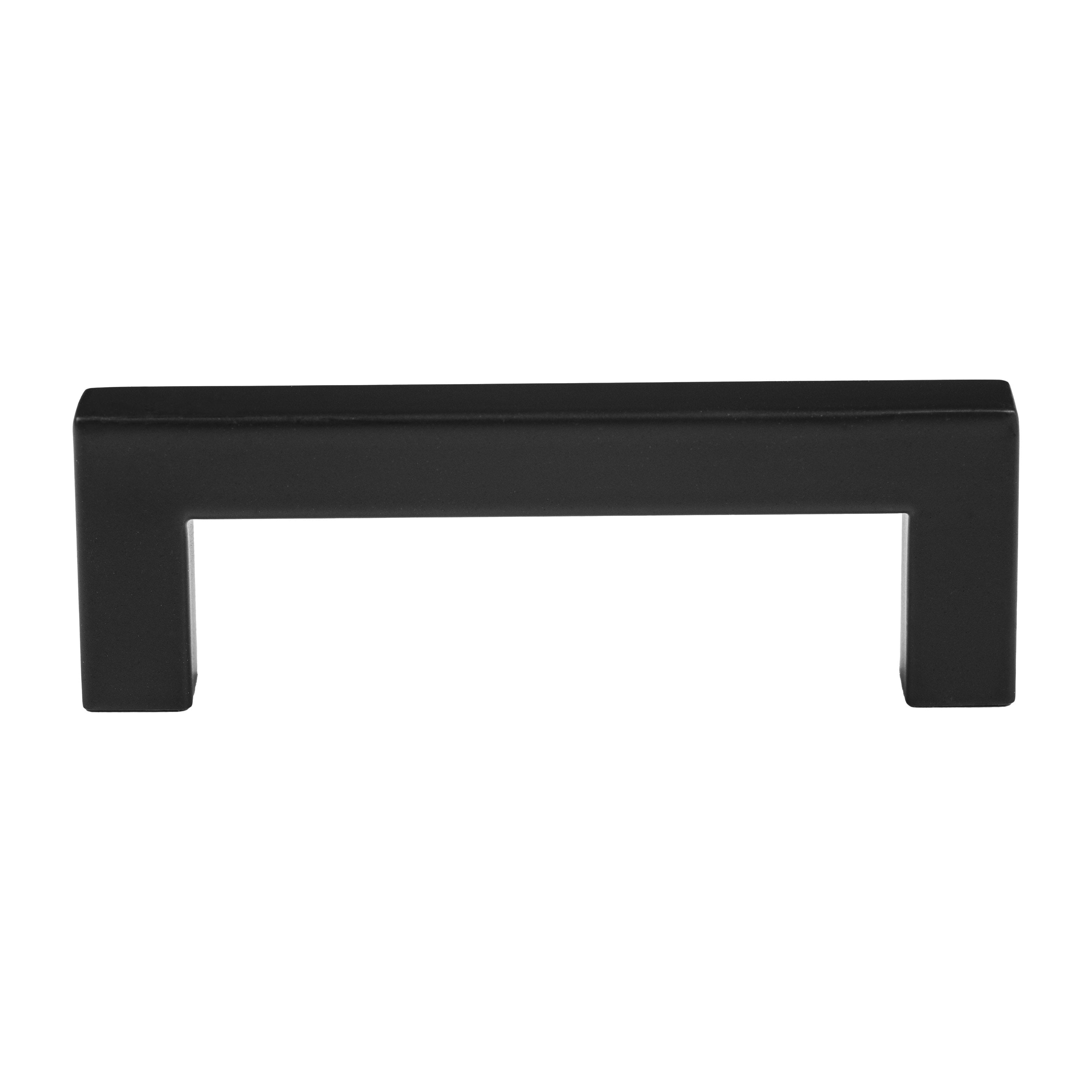 Aldhurst 30 Pack 3 inch Square Cabinet Pull Matte Black Stainless Steel 3 inch Hole Center