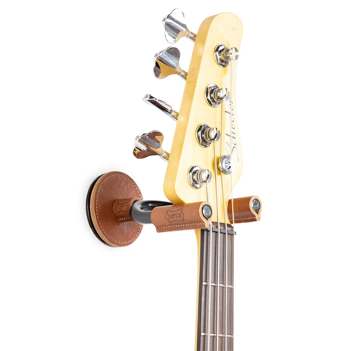 Levy's Black Forged Guitar Hanger w/ Tan Leather