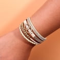 thumbnail image 6 of JennyShop  Stackable Infinity Bracelets Jewelry Gift Mom with Magnetic Clasp, Fashion Wrap Bracelets Leather Cuff Bangle Gold Beaded Bracelets for Women, 6 of 6
