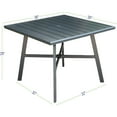 thumbnail image 2 of Hanover All-Weather Commercial-Grade Aluminum 38" Square Slat-Top Dining Table, 2 of 3