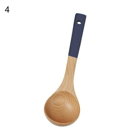 

Visland Fried Spatula Long Handle Heat Resistant Non-stick Beech Wooden Cooking Rice Spatula Soup Spoon for Kitchen