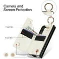 thumbnail image 2 of Dteck for Samsung Galaxy Z Fold 5 Case Wallet with S-Pen Holder & Metal Ring, 4-Card Slots and Cash Slots, Premium Leather Magnetic Clasp Heavy Duty Protective Cover for Galaxy Z Fold5 5G,White, 2 of 8