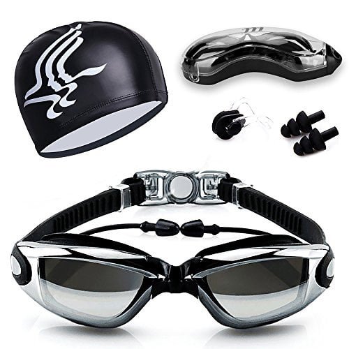 USA Adults Kids Anti-Fog Anti-UV Swimming Goggles Silicone Glasses Ear Plug