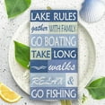 thumbnail image 5 of Take Me to The Lake Boat Kitchen Dish Towels Set of 2, Lake Rules Lakehouse Blue Drying Hand Towels Baking Cooking Cloth, Spring Summer Seasonal Home Kitchen Decor 18 x 26, 5 of 6