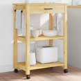 thumbnail image 1 of vidaXL Kitchen Trolley MONZA 60x40x90 cm Solid Wood Pine, 1 of 5