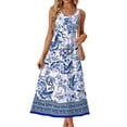thumbnail image 2 of Fantaslook Summer Dresses for Women Sleeveless Casual Long Dress Beach Vacation Sundresses with Pockets, 2 of 9