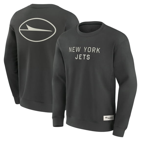 Men's Fanatics Charcoal New York Jets Elements Future Ground Lettering Pullover Sweatshirt