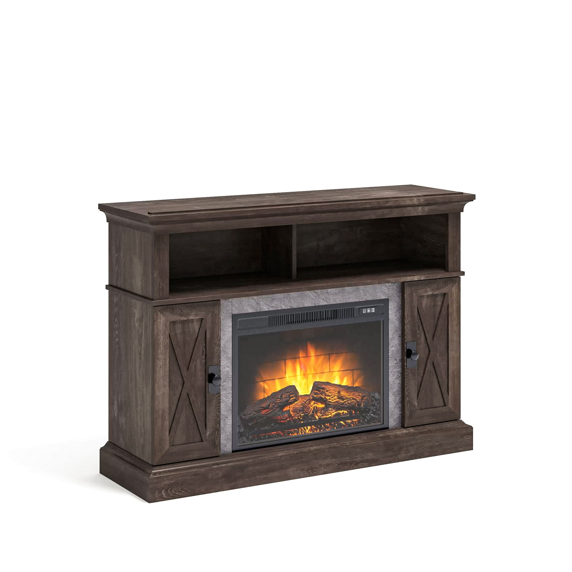 Whalen Furniture Kellum Media Fireplace Console for TV’s up to 58