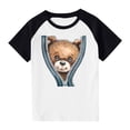 thumbnail image 1 of RXIRUCGD 2025 Vêtements d'Été pour Enfants Tout-Petits Garçons Filles Mode Mignon Col Rond Imprimé Manches Courtes Haut, 1 of 7